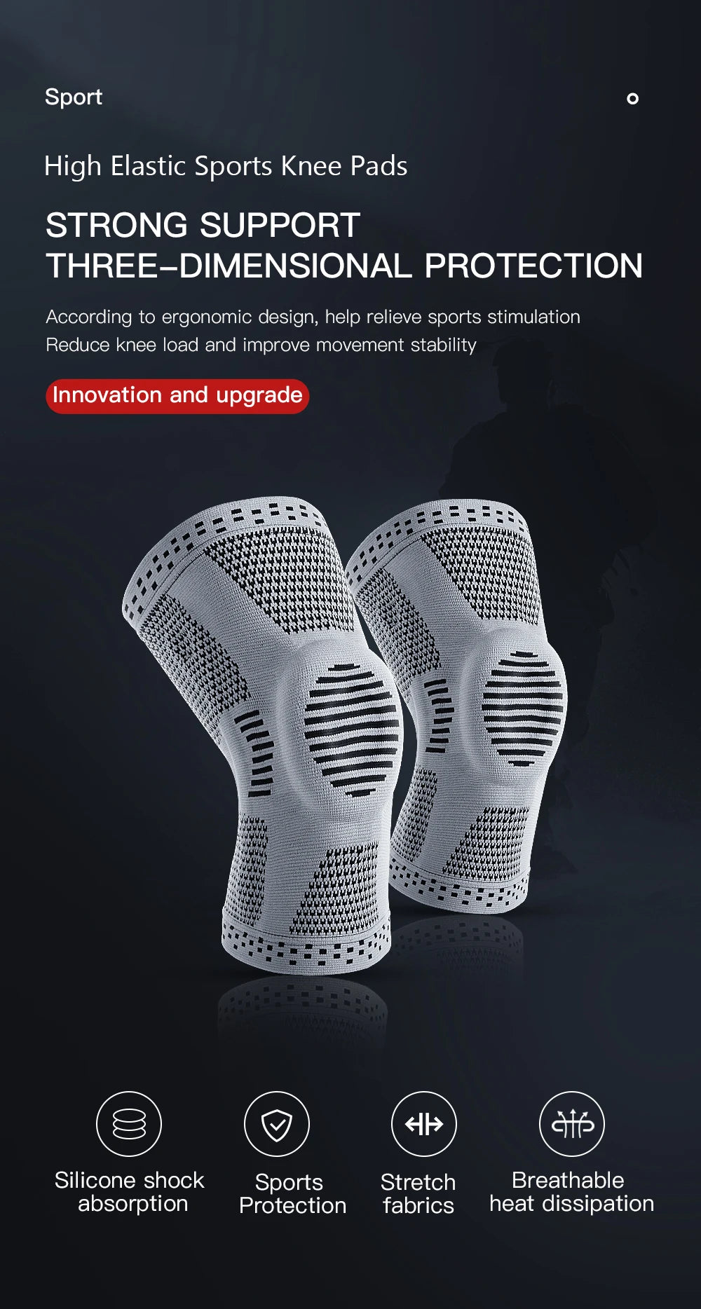 Silicone Spring Full Knee Support