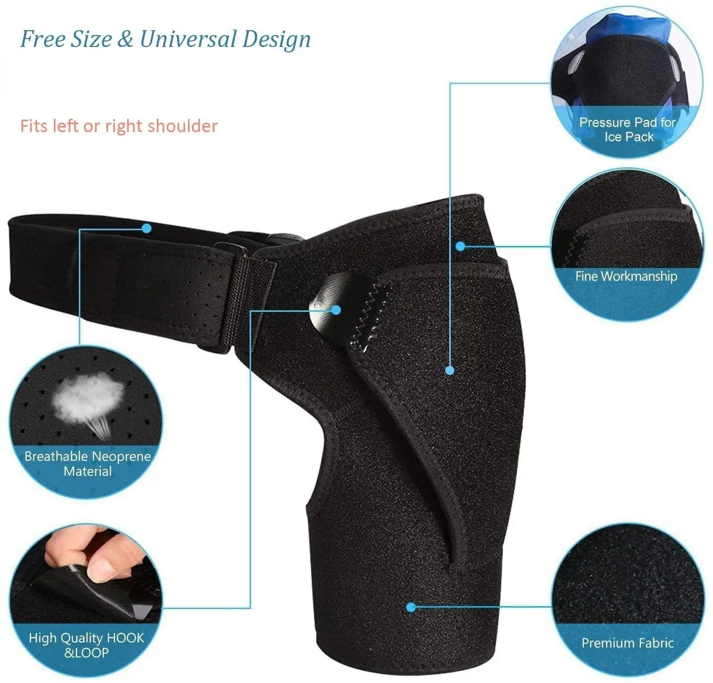 Adjustable Shoulder Brace – Rotator Cuff Support